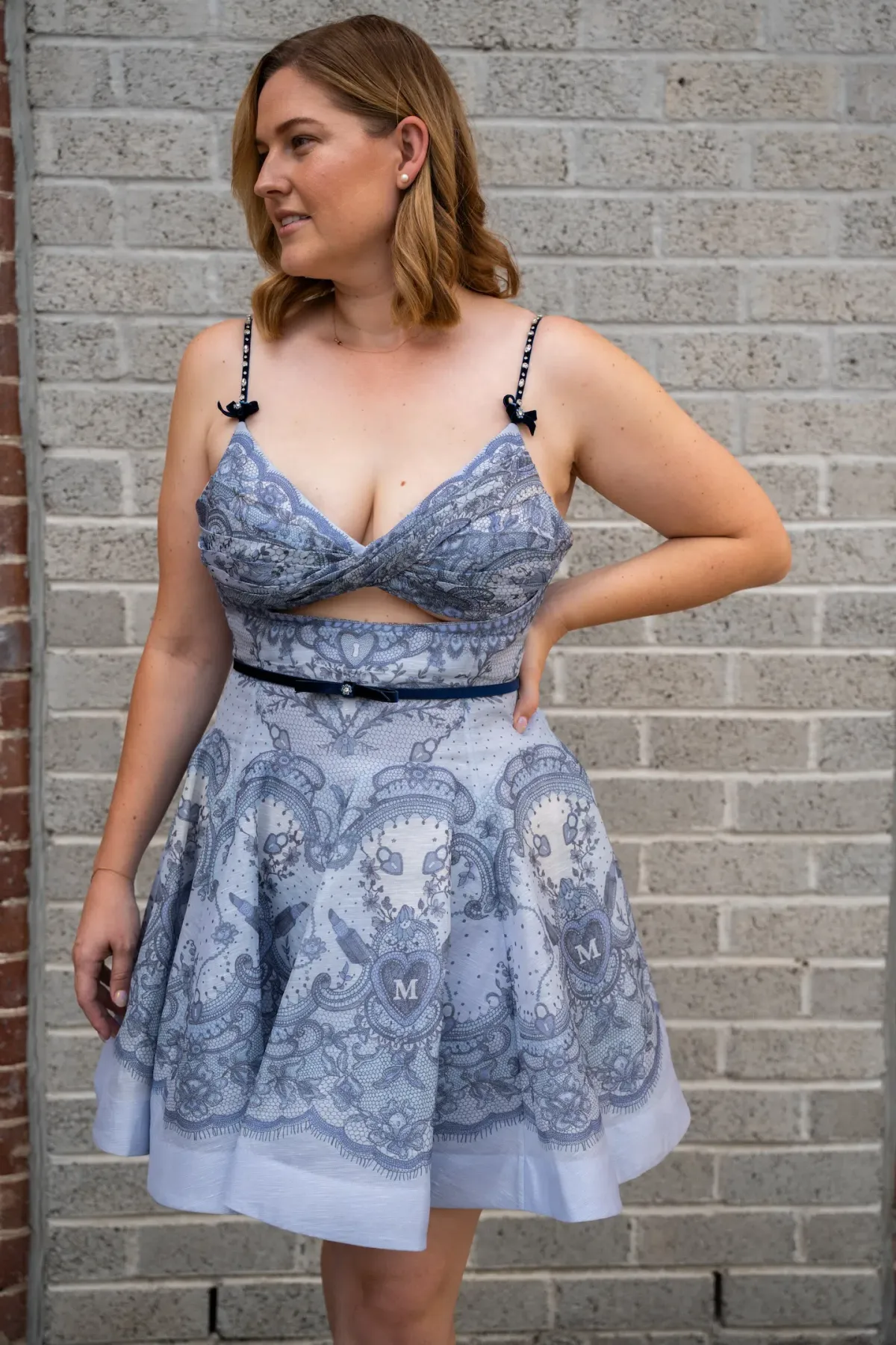 Zimmermann Crush Twist Front Mini Dress Print Size 4 / Aus 16 - Image 3