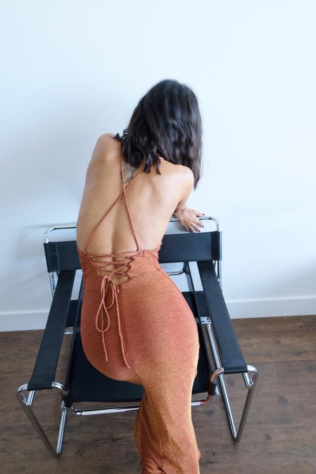 MISHA Endlessly Love Club Greta Midi Dress Copper Size 8/S for rent on The Volte - main image