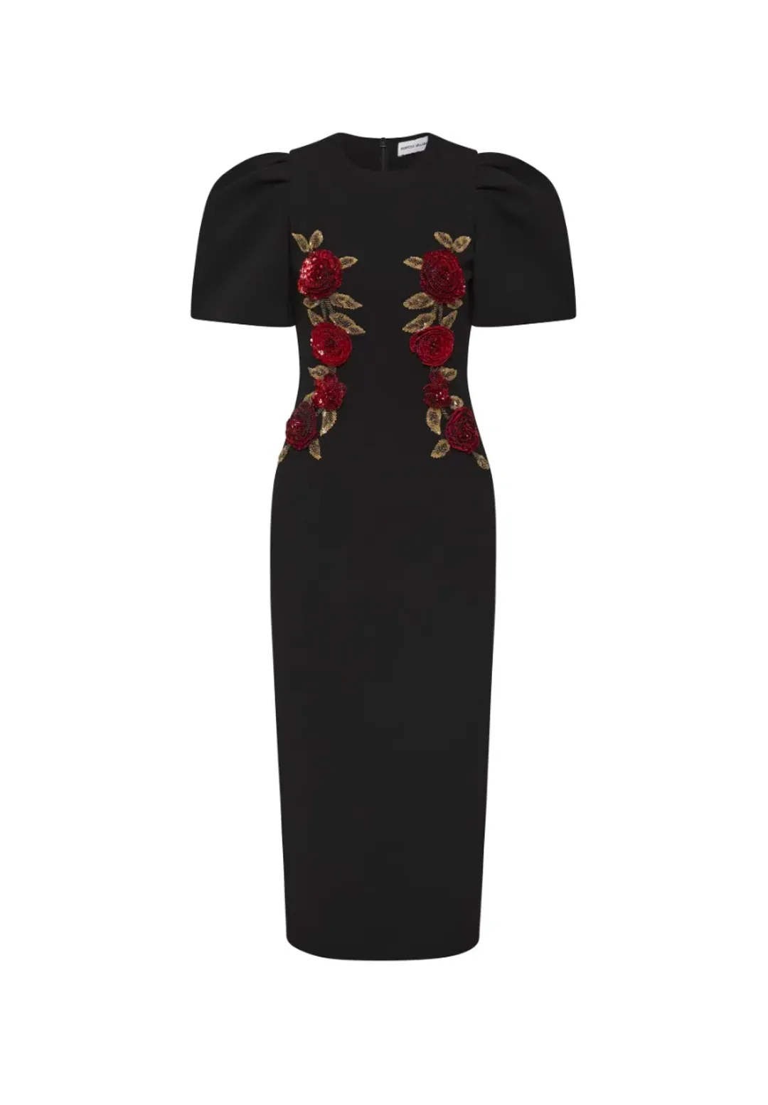 Rebecca Vallance Rosetta Midi Dress Black Size AU 12 for rent on The Volte - main image