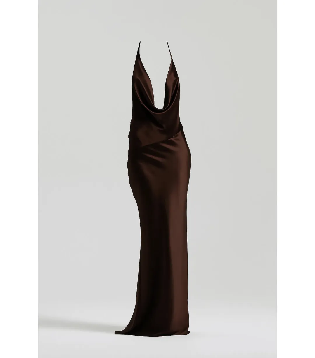 Natalie Rolt Gabi Gown in Espresso Size AU 8  for rent on The Volte - main image