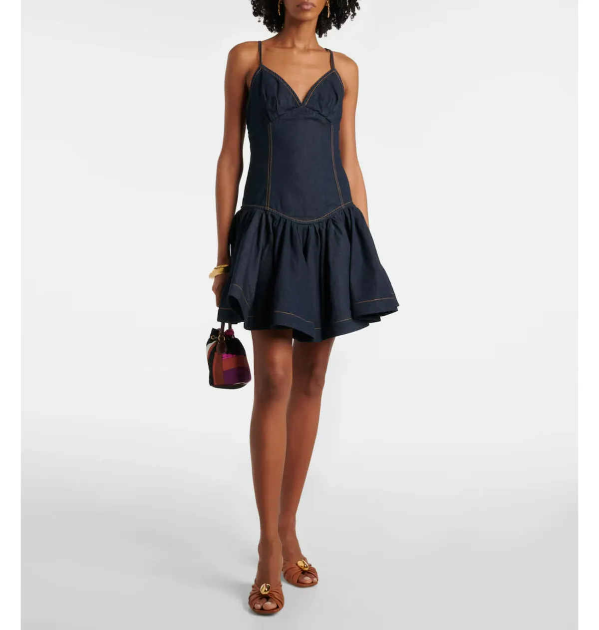 Zimmermann Crush Denim Mini Dress Night Sky Size 0 / AU 8 - Image 1