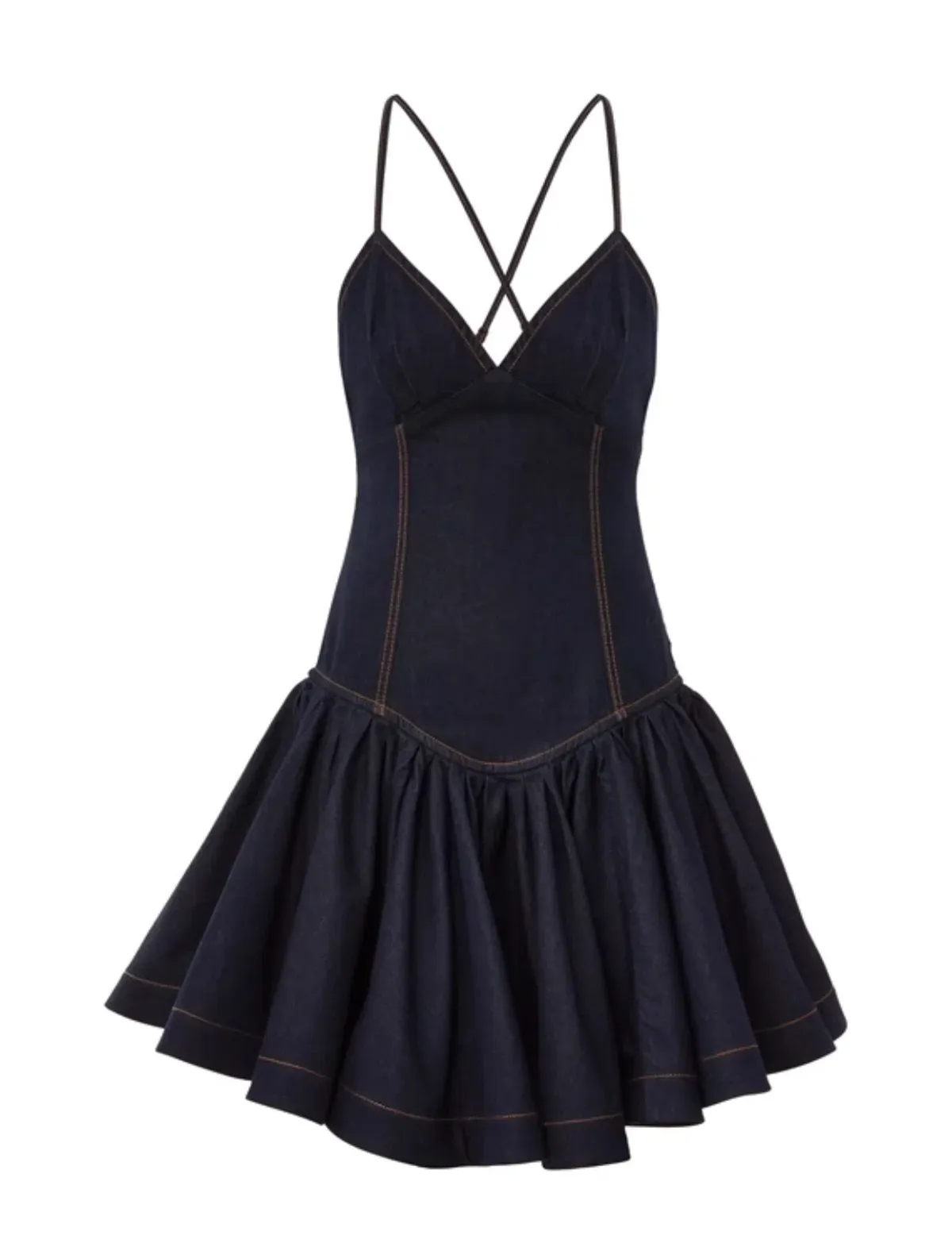 Zimmermann Crush Denim Mini Dress Night Sky Size 0 / AU 8 - Image 4