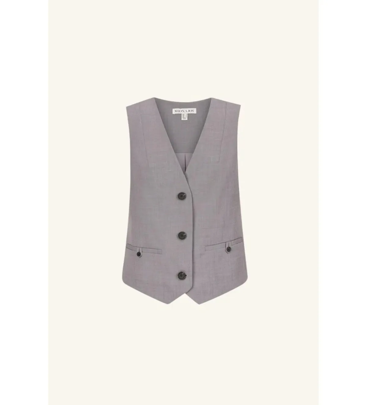 Shona Joy Asher Oversized Tailored Vest in Steel Grey Size AU 8 - Image 6