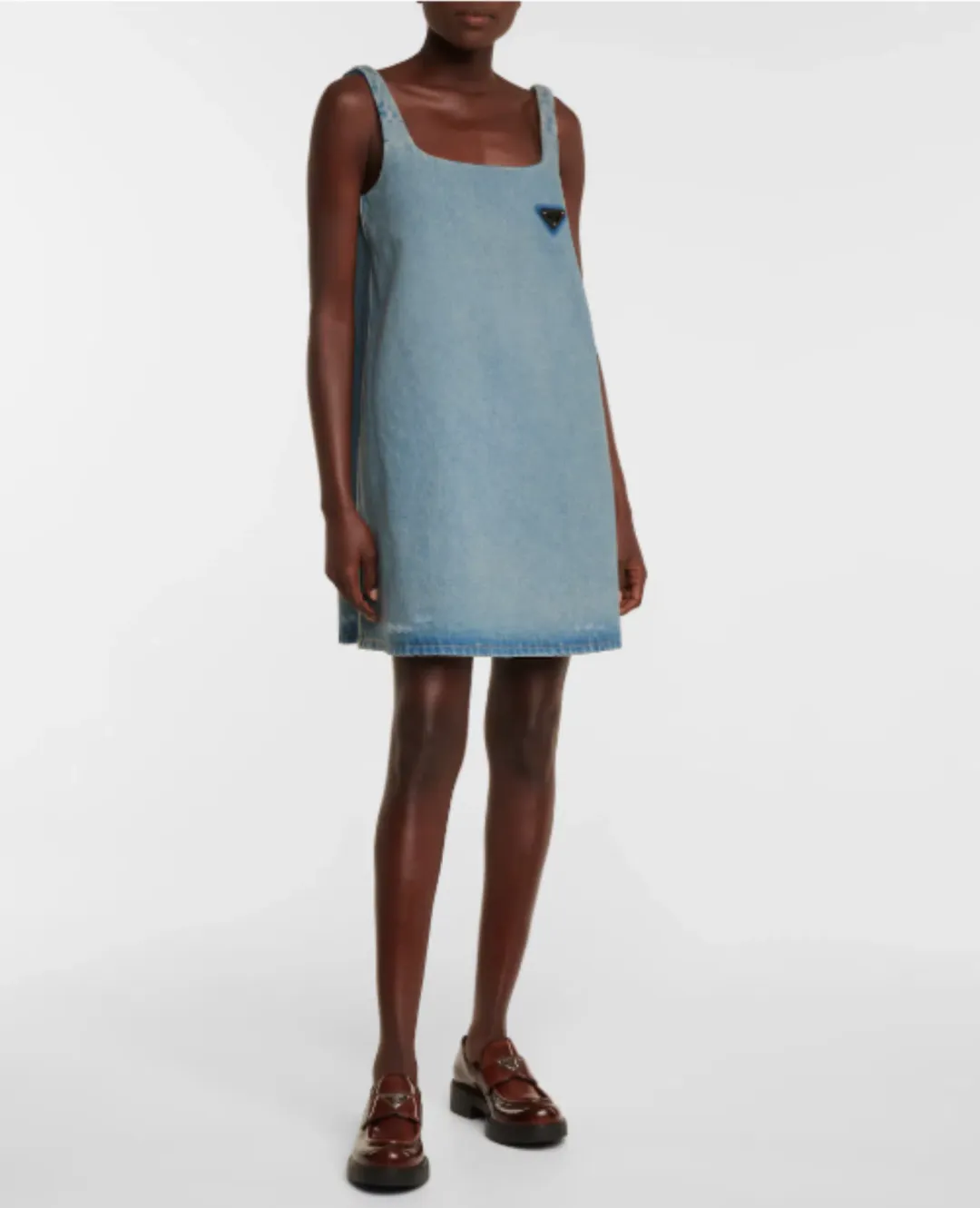 Prada Denim Mini Dress Size 8 for rent on The Volte - main image