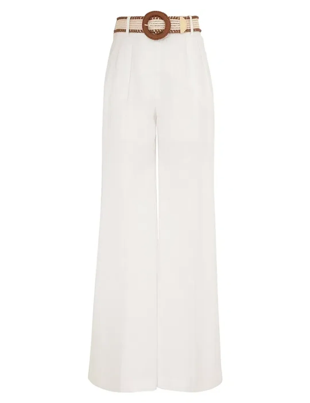 Zimmermann Golden Tuck Pant in Ivory Size 1 / AU 10 for rent on The Volte - main image