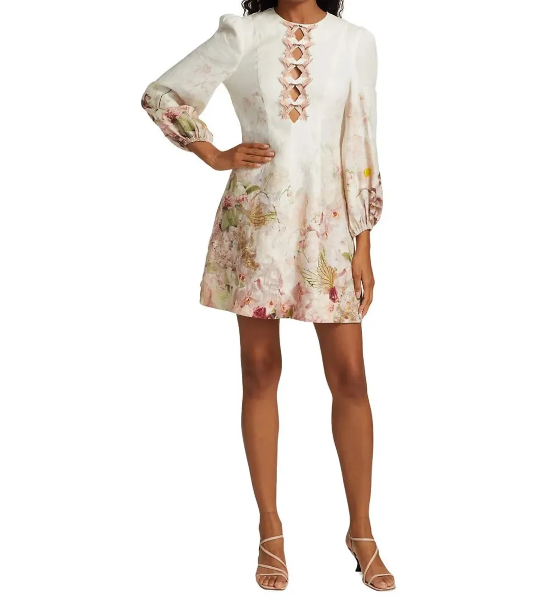 Zimmermann Dancer Hummingbird Mini Dress Multi Size 1/AU 10 for rent on The Volte - main image