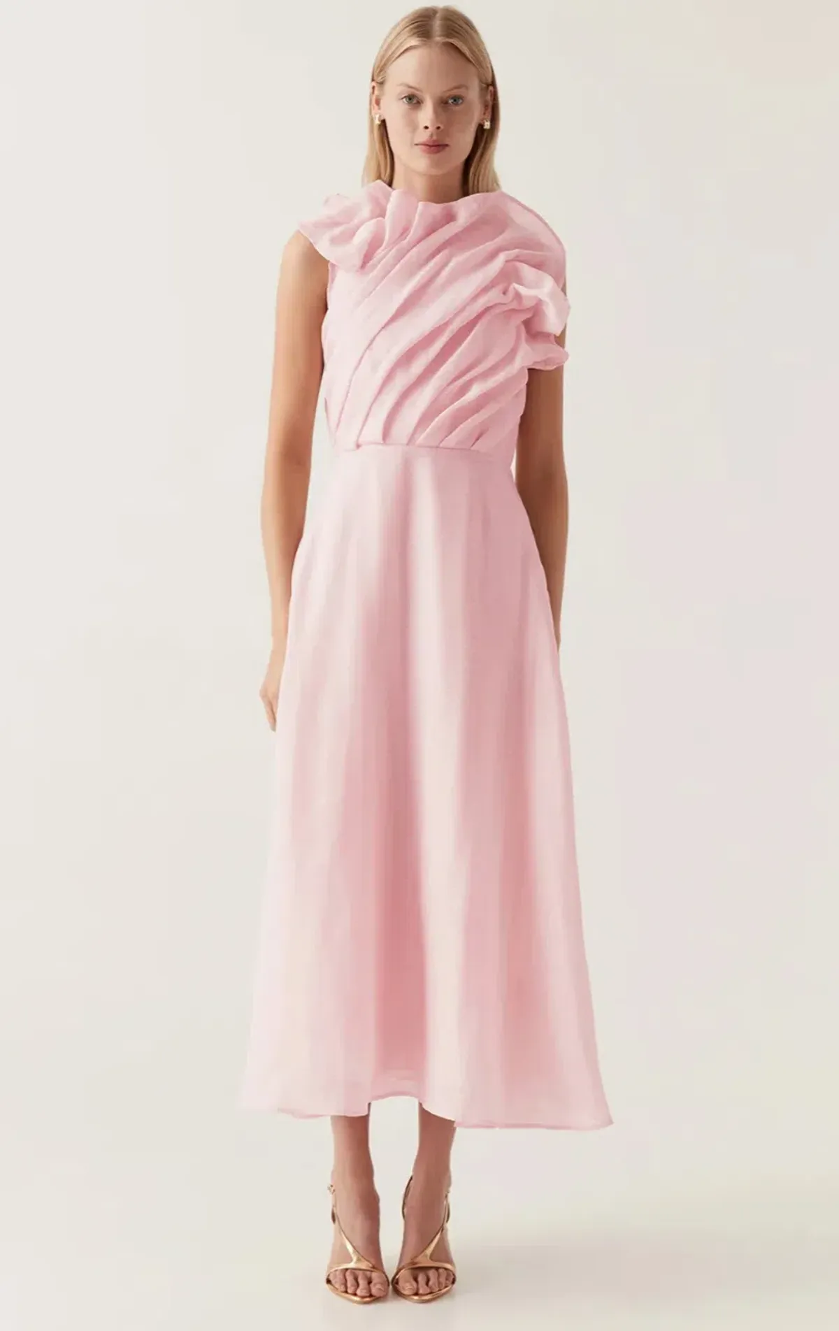 Aje Genesis Midi Dress in Pink Size 6 - Image 1