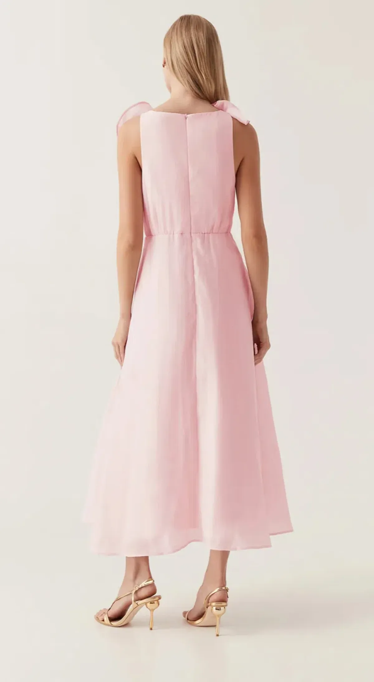 Aje Genesis Midi Dress in Pink Size 6 - Image 2