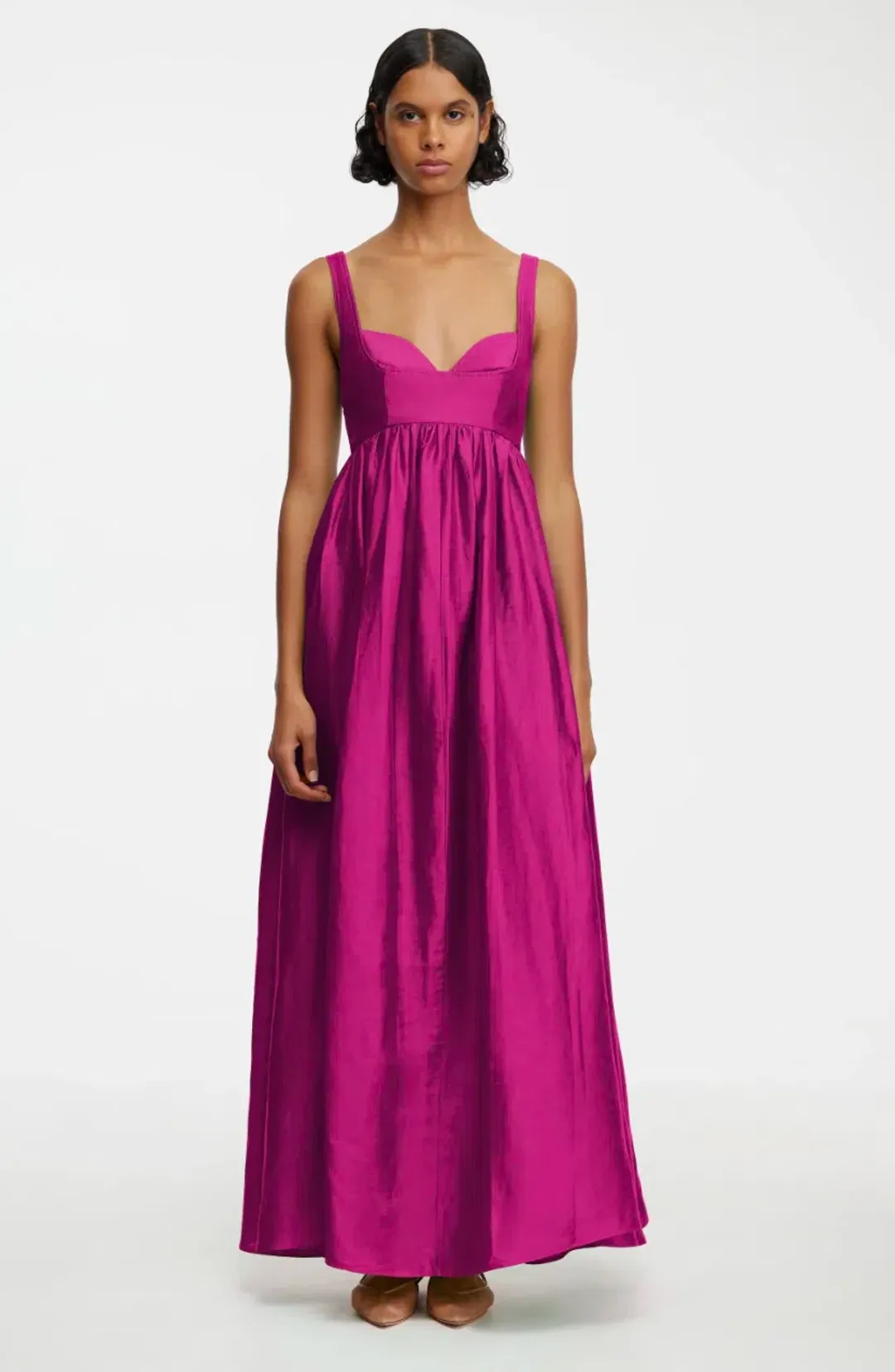 Acler Sandgate Maxi Dress in Plum Size AU 14 for rent on The Volte - main image