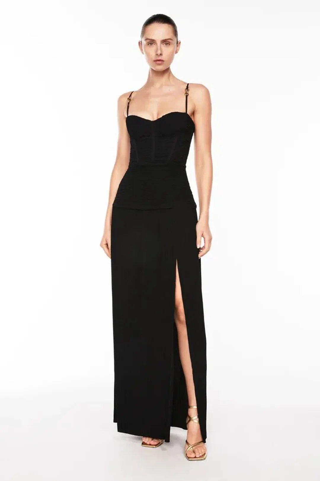 Manning Cartell Double Time Pleat Black Size AU 8 for rent on The Volte - main image