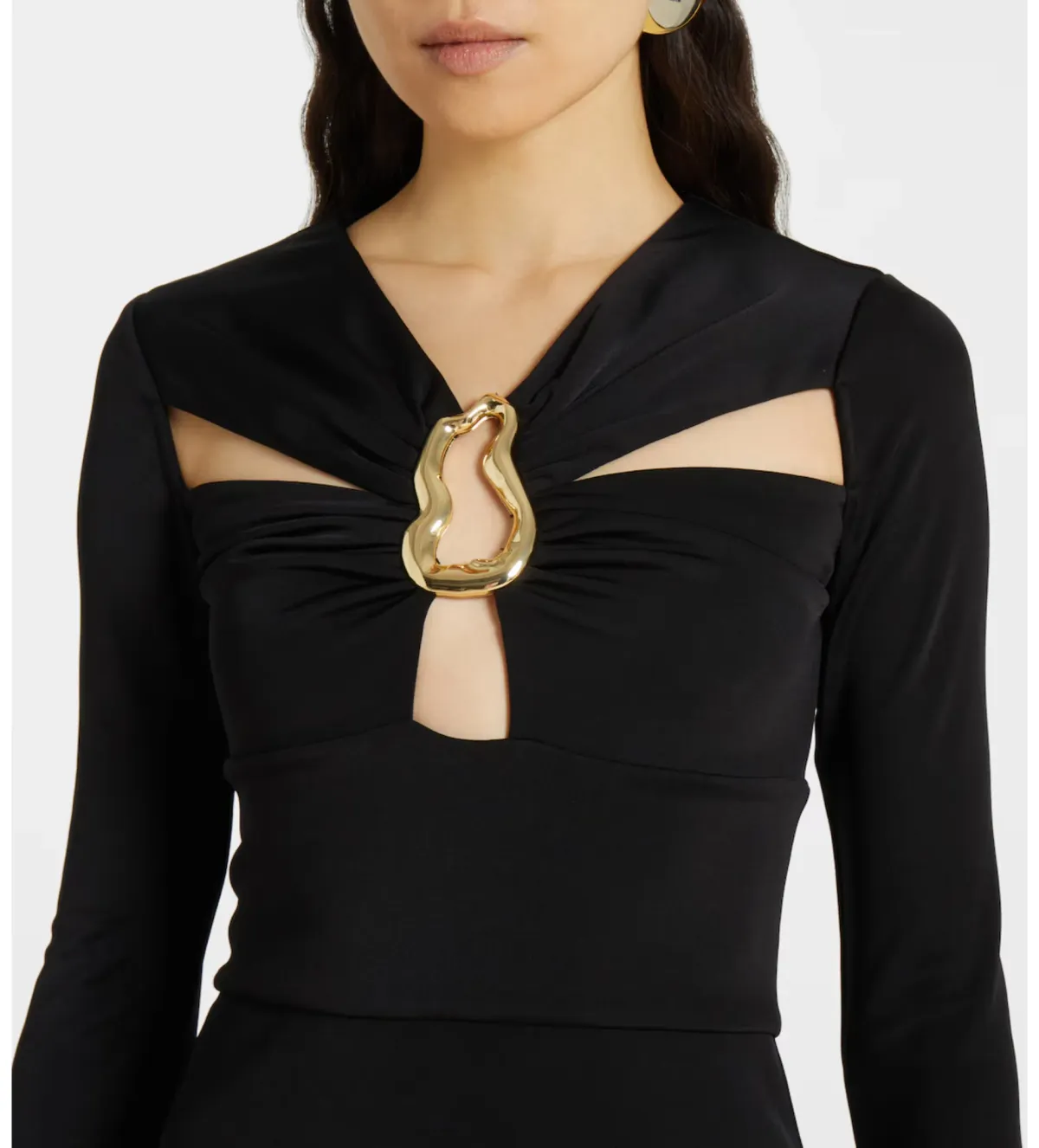 Rebecca Vallance Domenica Cutout Gown in Black Size 8 - Image 3