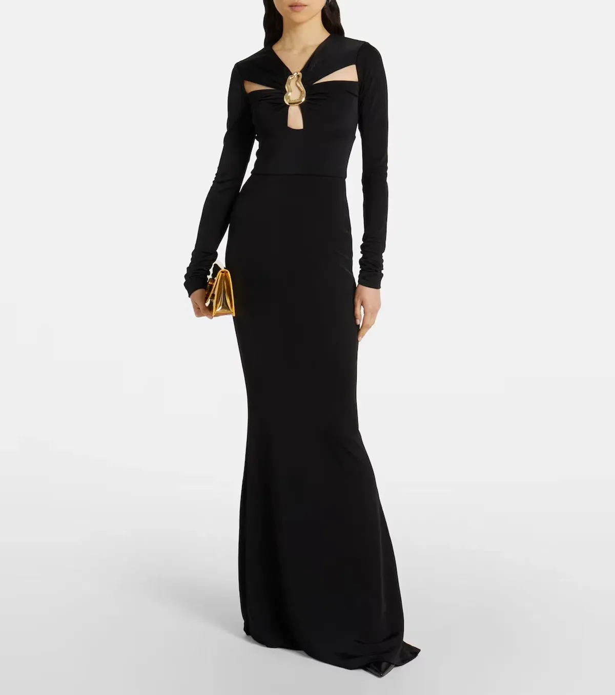 Rebecca Vallance Domenica Cutout Gown in Black Size 8 - Image 1