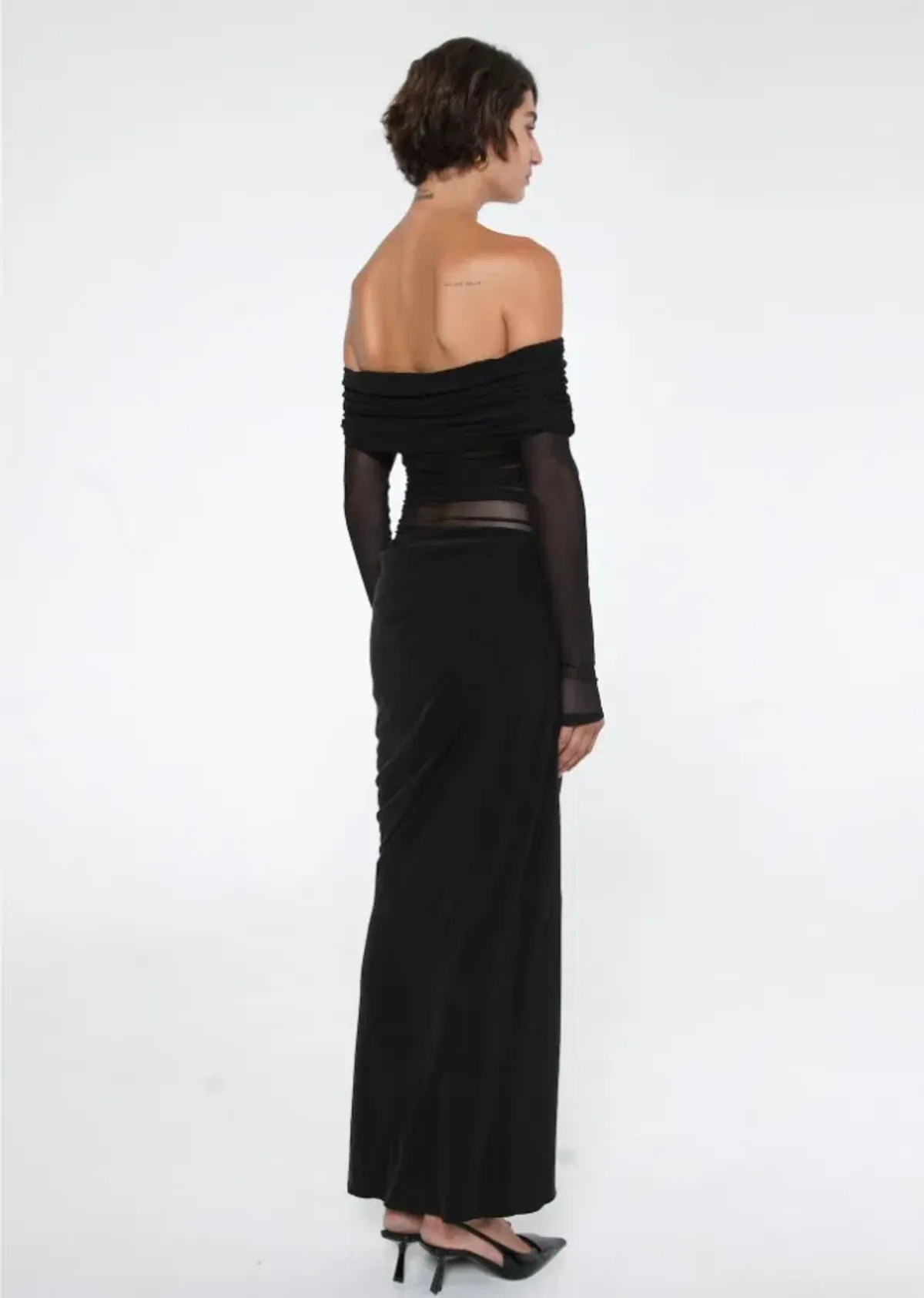 Benni Yasmin Off-Shoulder Maxi Dress Size 8 - Image 4