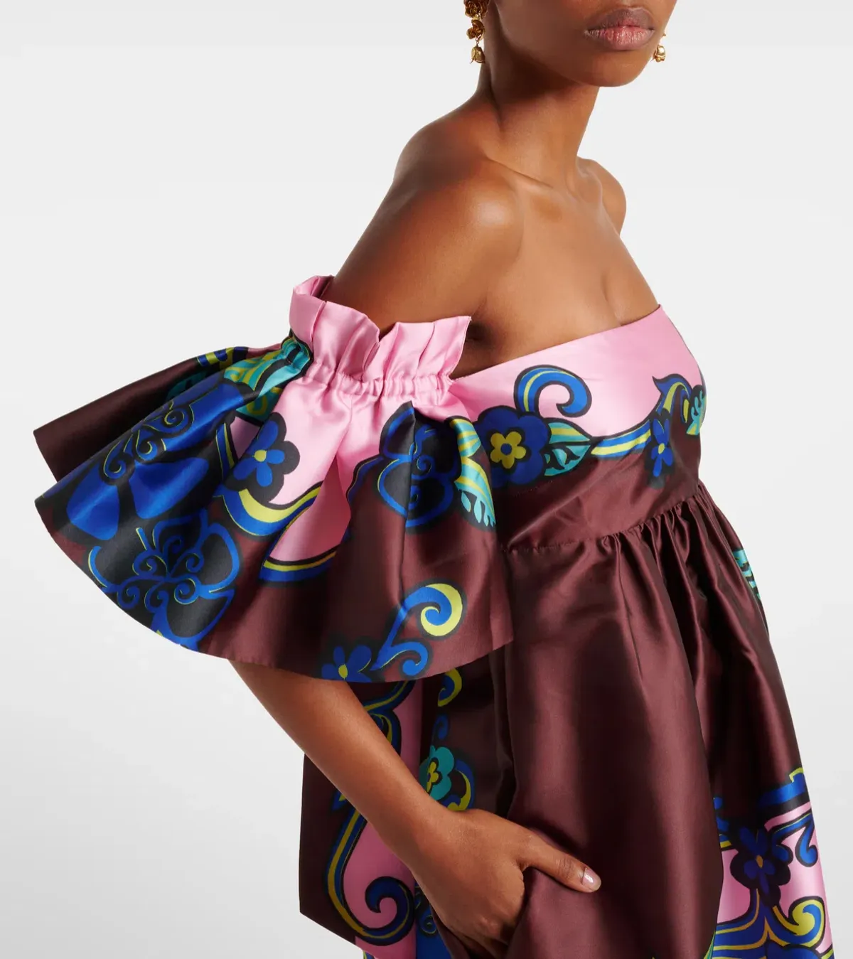 Alemais Azalea Off Shoulder Dress Floral Size AU 10 - Image 3