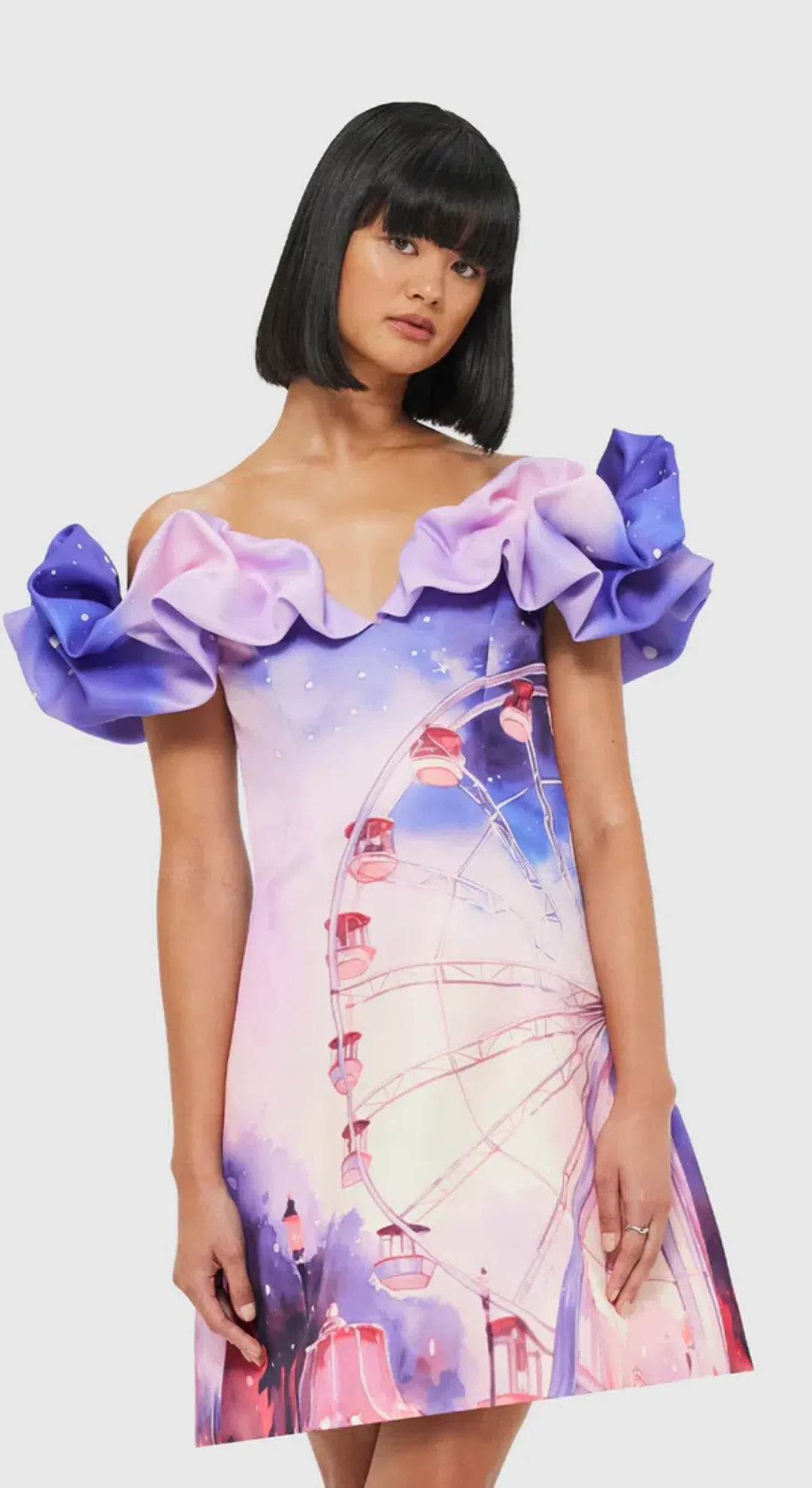 Leo Lin Bella Off Shoulder Bustier Mini Dress Size AU 12 for rent on The Volte - main image