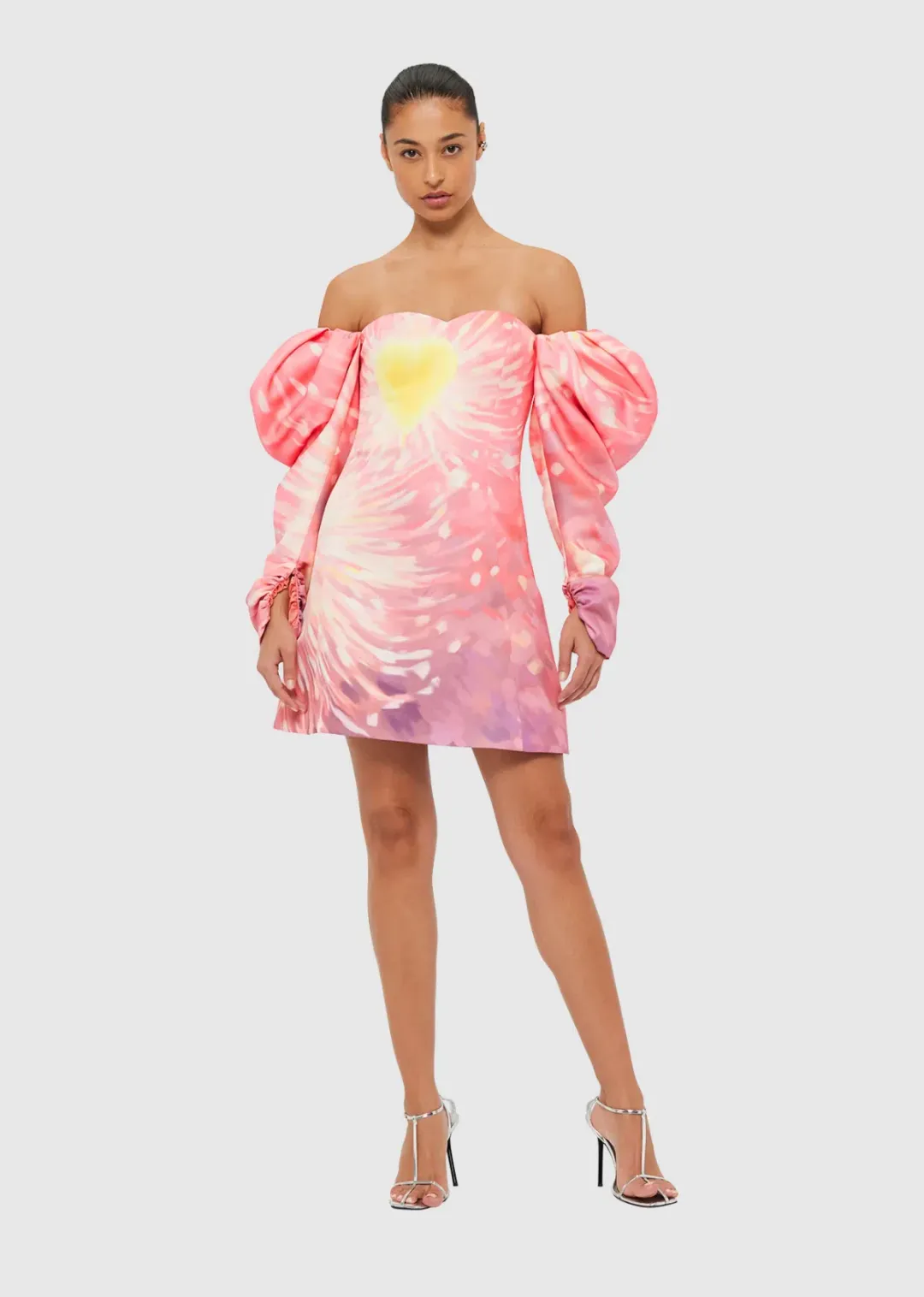 Leo Lin Gemma Off Shoulder Bustier Mini Pink Dress Size AU 10 for rent on The Volte - main image