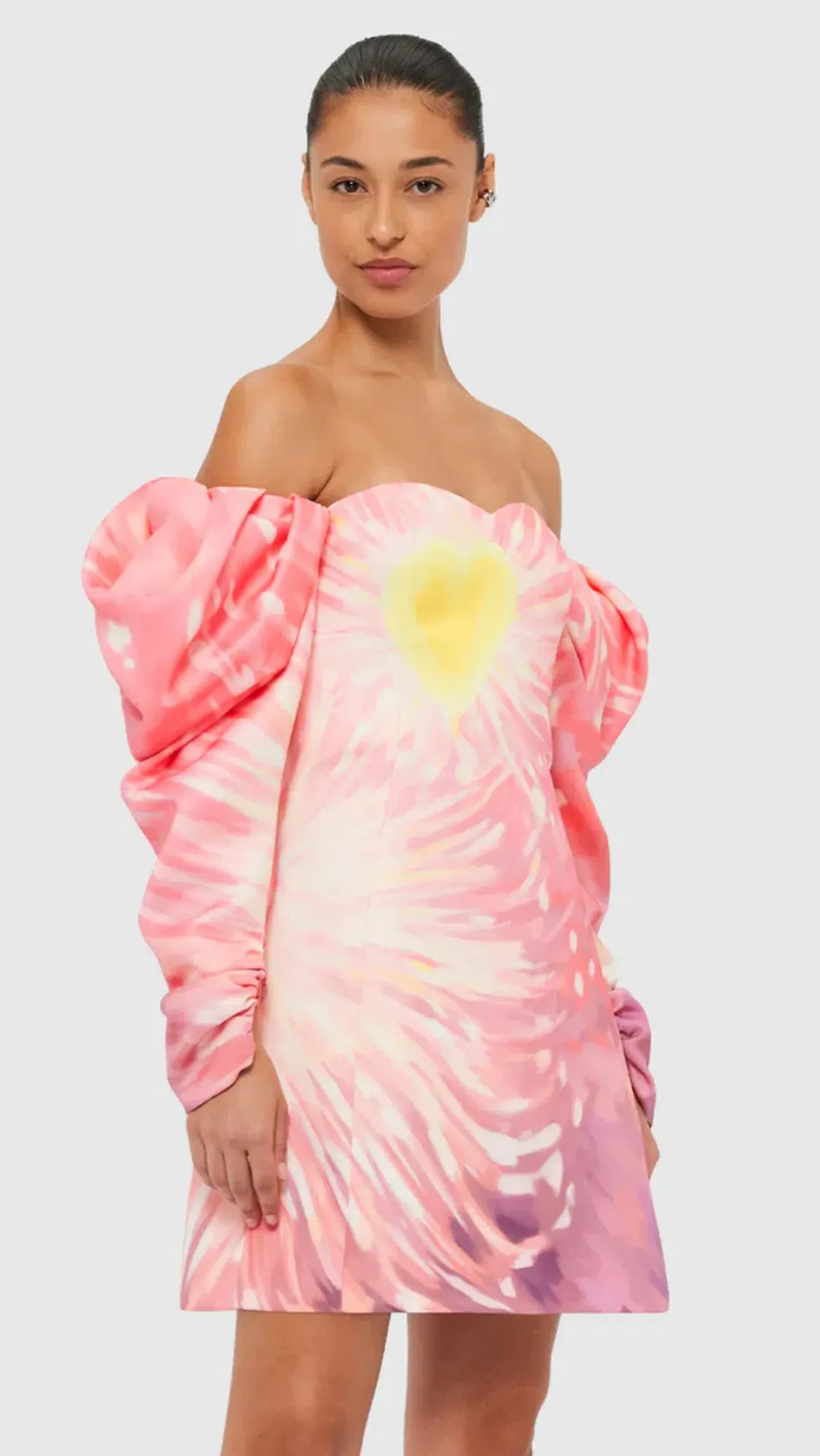 Leo Lin Gemma Off Shoulder Bustier Mini Pink Dress Size AU 10 - Image 3