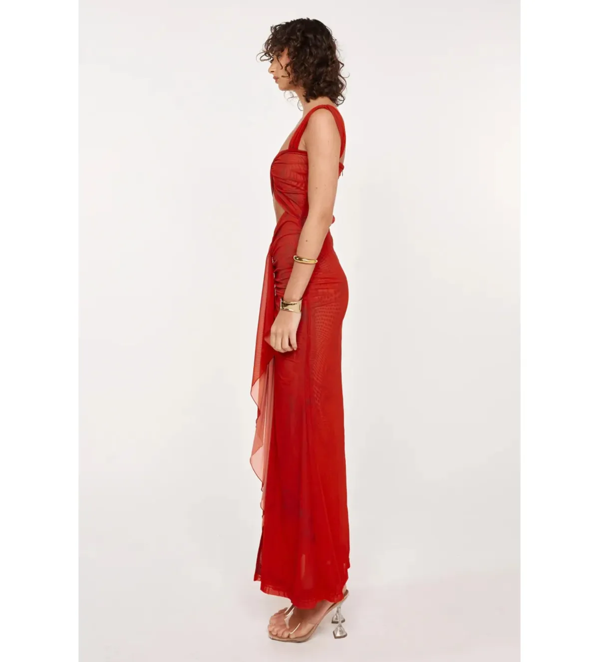 She is Ollá Imogen Maxi Dress in Cherry Red Size AU 10 - Image 3