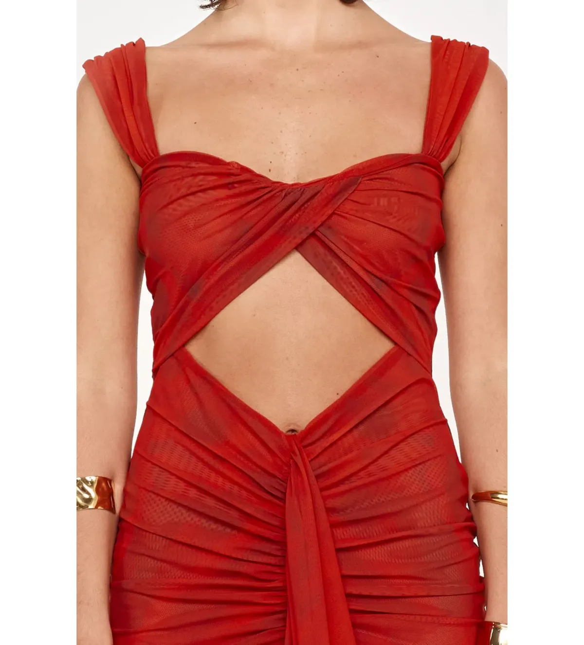 She is Ollá Imogen Maxi Dress in Cherry Red Size AU 10 - Image 6