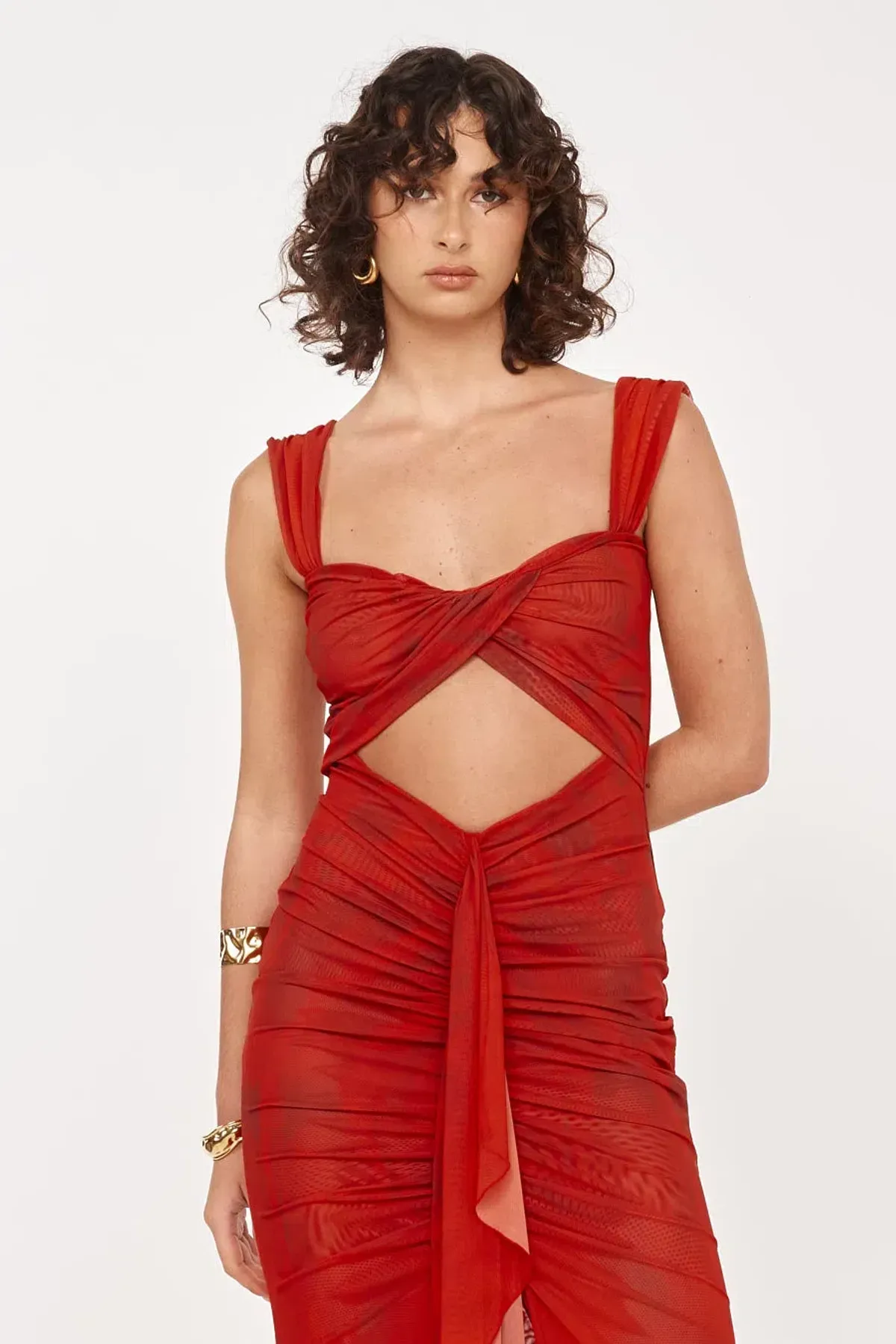 She is OLLÁ Imogen Maxi in Cherry Red Size 6 - Image 5