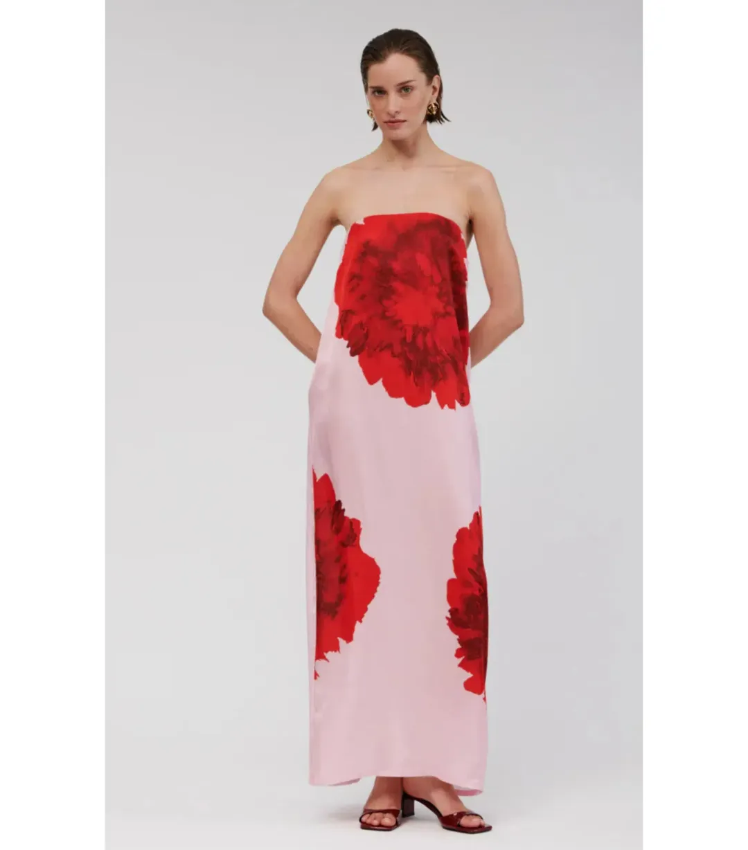 Suboo Emilia Bustier Maxi Dress Pink Size AU 12  for rent on The Volte - main image