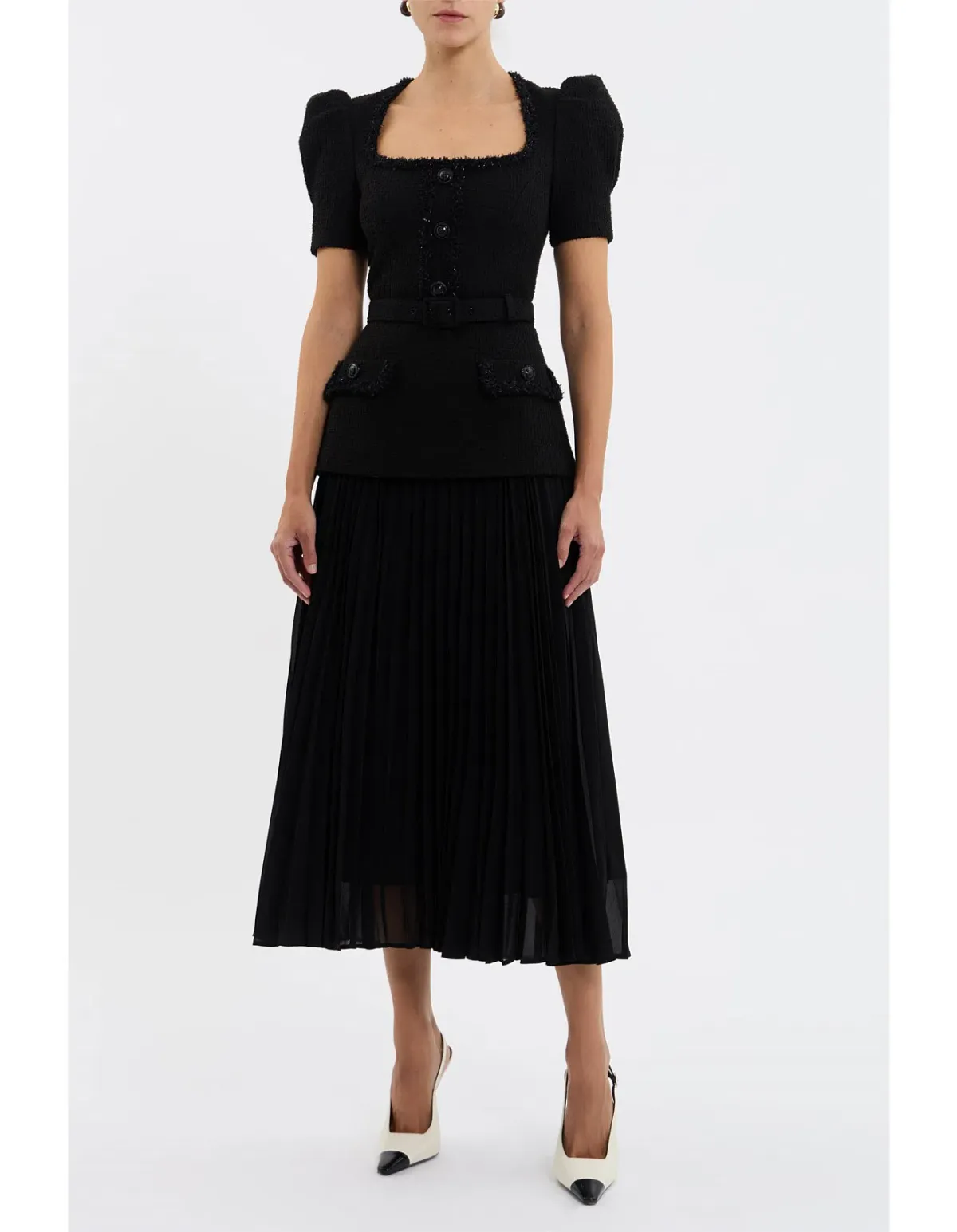 Rebecca Vallance Zariah Midi Dress Black Size 6 - Image 1