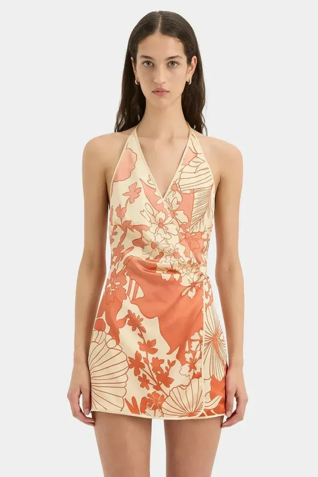  SIR THE LABEL Como Twist Mini Dress in Paradiso Print Size 4 for rent on The Volte - main image