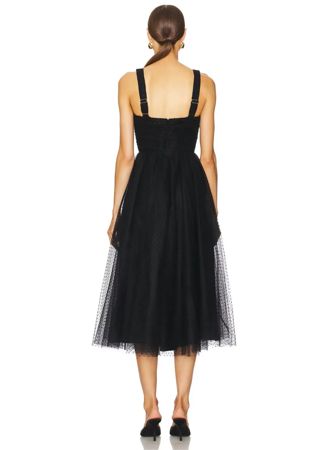 Zimmermann Tulle Midi Dress Black Size 0P / Size AU 6 for rent on The Volte - main image