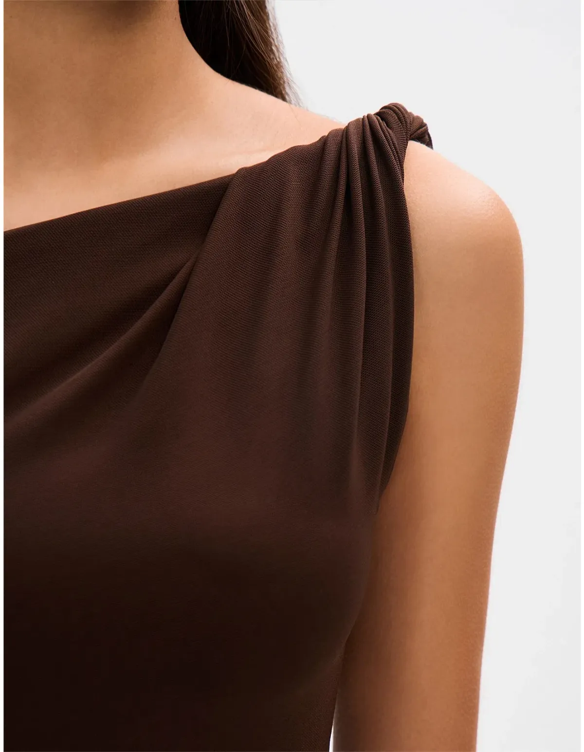 Misha Sisal Mesh Maxi Dress Brown Size 10 - Image 2