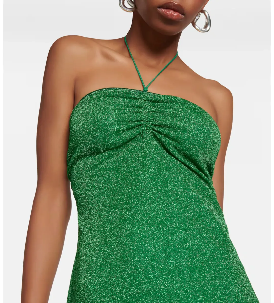 Oseree Lumiere Empire Maxi Dress in Emerald Green Size 10 for rent on The Volte - main image