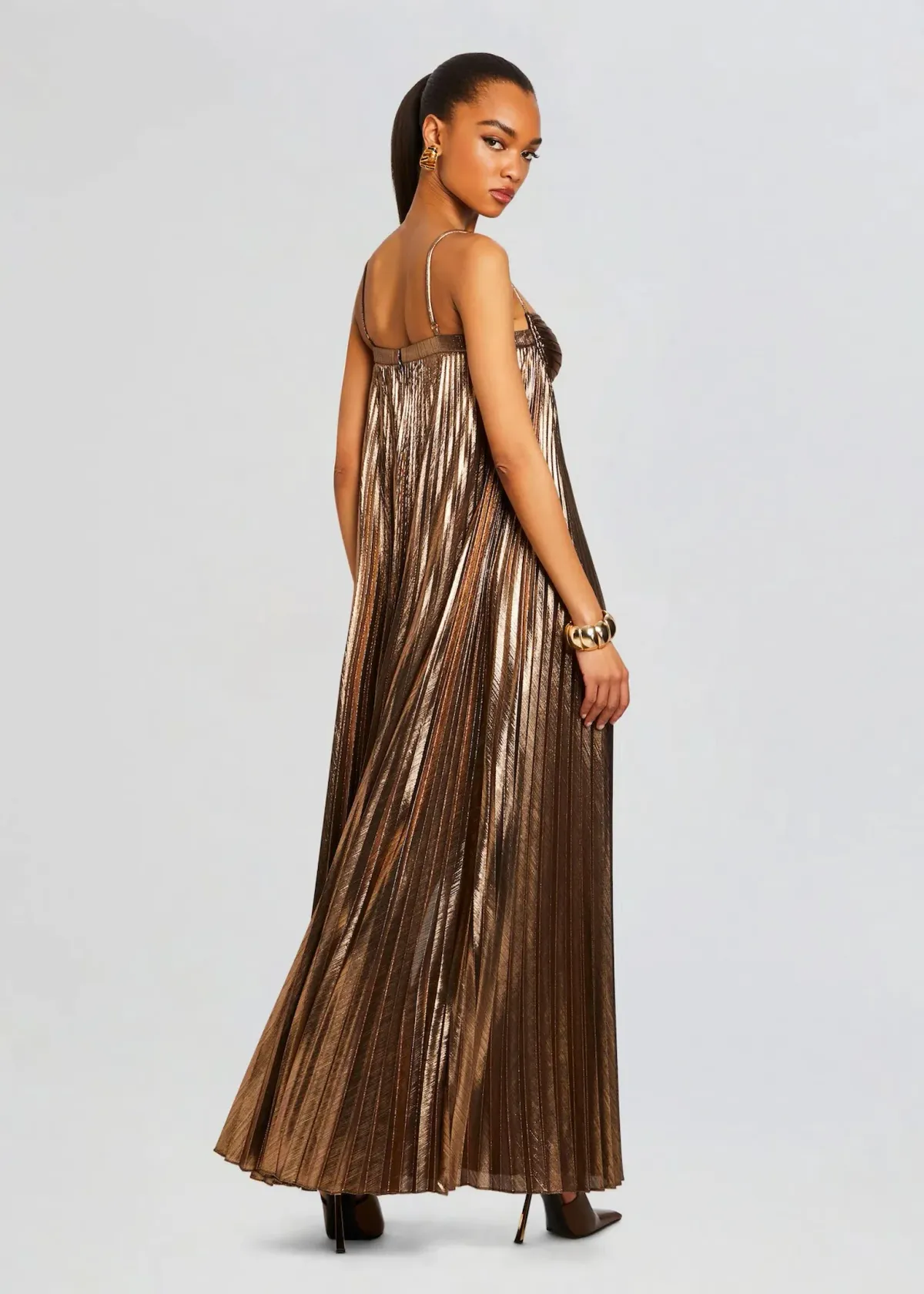 Retrofete Diana Dress Gold Size AU 12 - Image 2