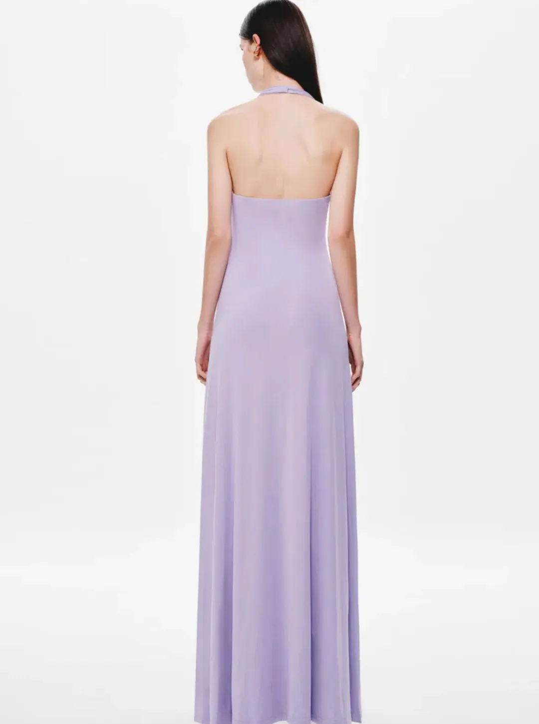 MISHA Jennifer Cupro Maxi Dress Lilac Size 6 for rent on The Volte - main image