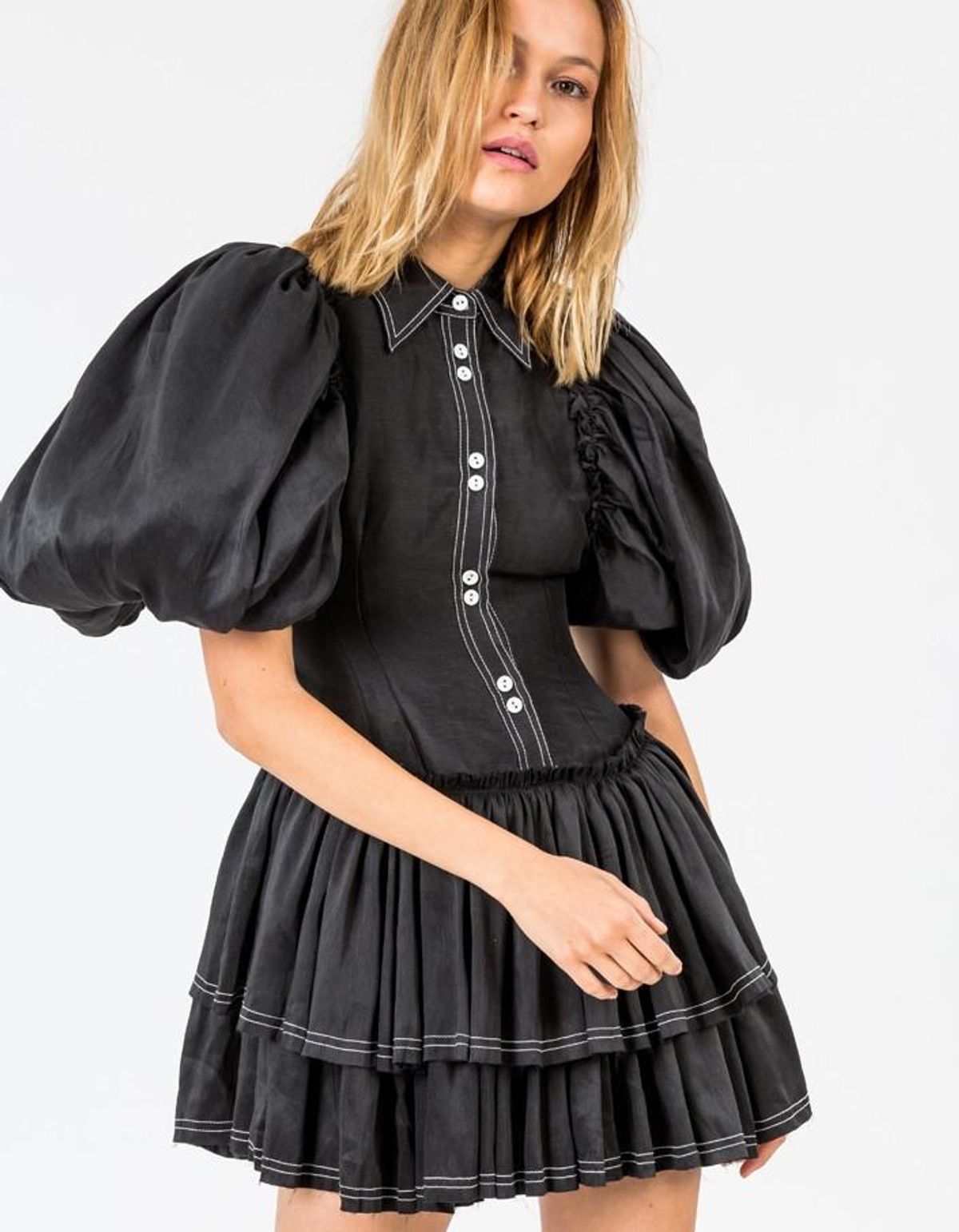 Aje Alice Mini Dress Black Size 10 - Image 2