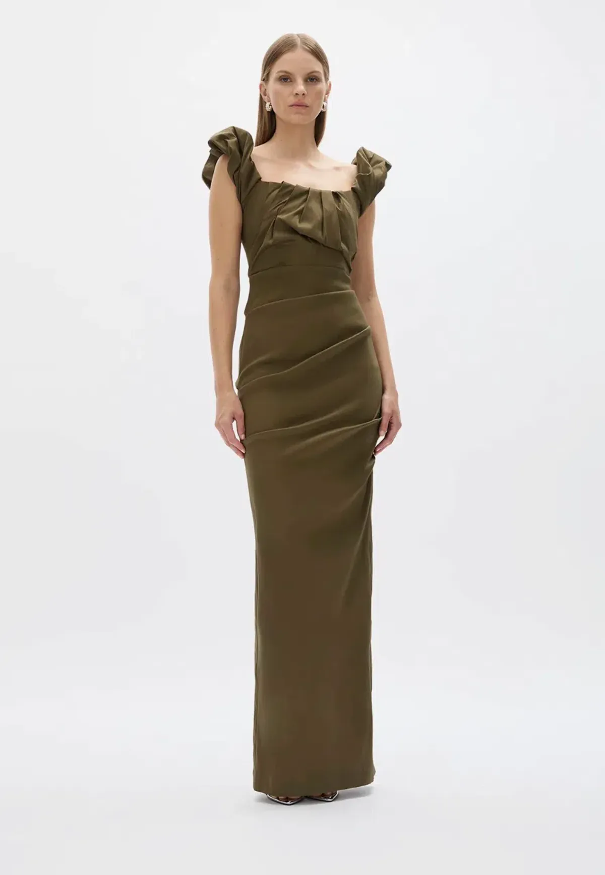 Rachel Gilbert Kalina Gown Olive Size 1/AU 8 - Image 1