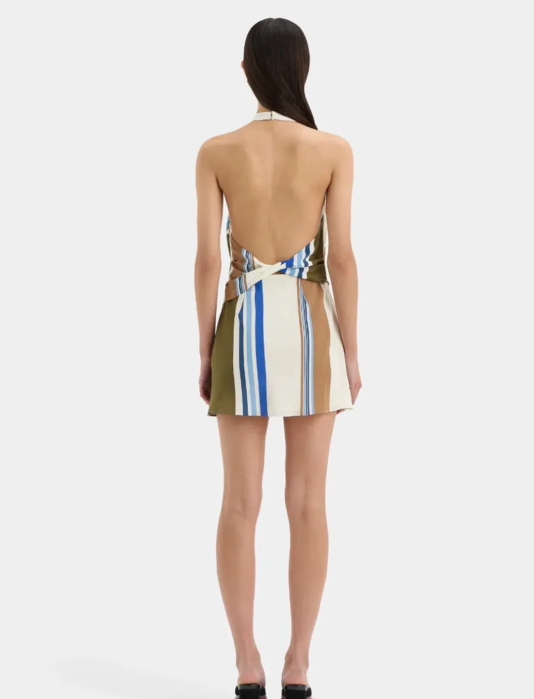 SIR The Label Thistle Halter Mini Dress Multi Size AU 8 for rent on The Volte - main image