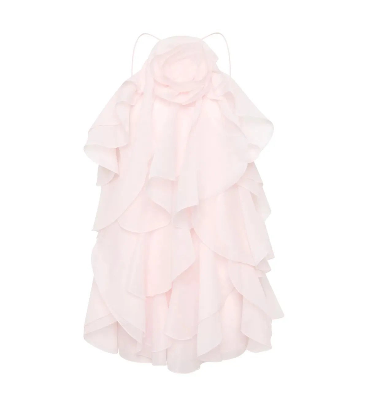 Aje Pandorea Layered Mini Dress Pastel Pink Size 8 - Image 4