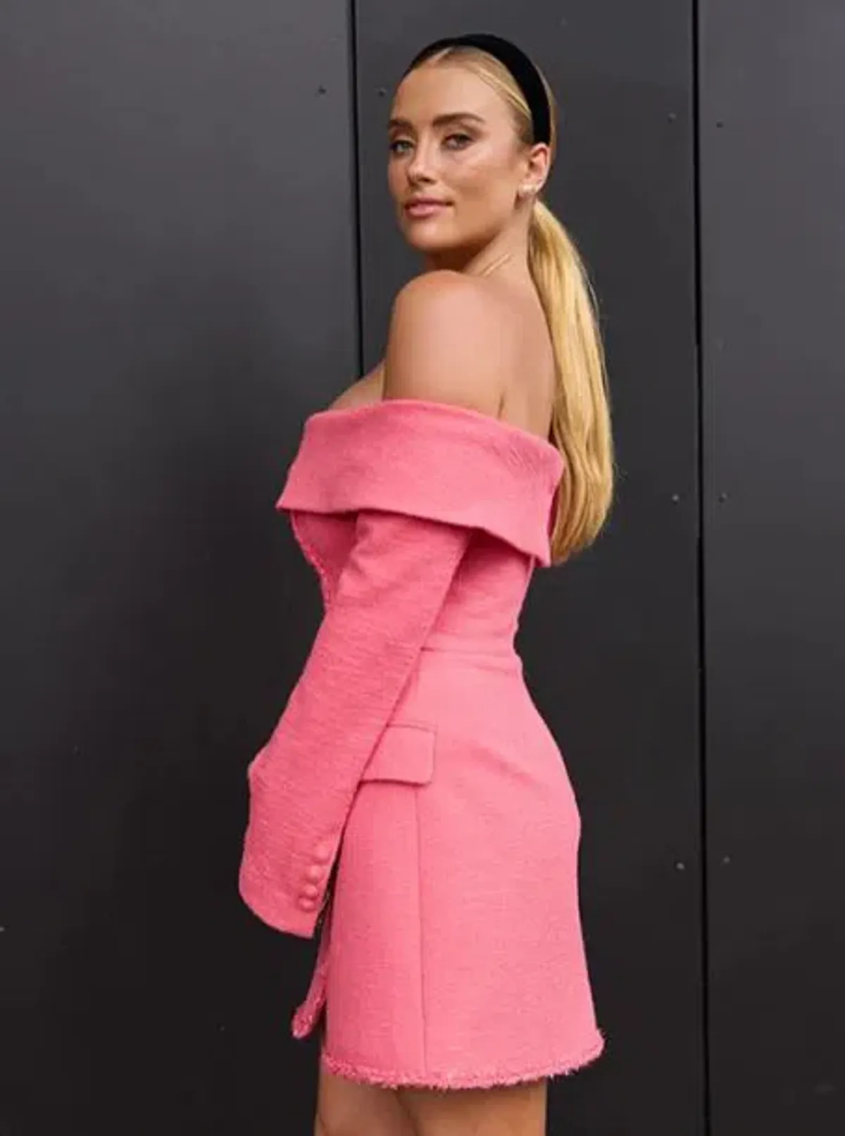 Rebecca Vallance Montana Off the Shoulder Mini Dress Pink Size 10 - Image 3