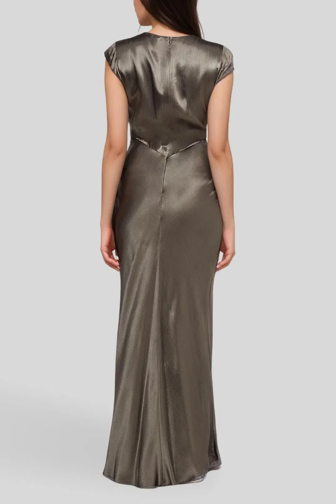 Bec & Bridge Indi V Midnight Olive Maxi Dress Size 8 for rent on The Volte - main image