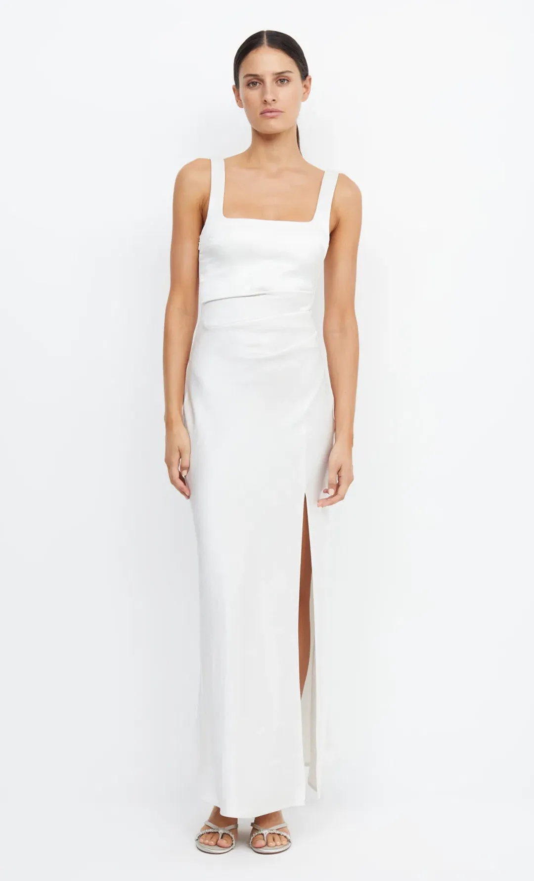 Bec & Bridge The Dreamer Square Neck Dress Ivory Size 10 for rent on The Volte - main image