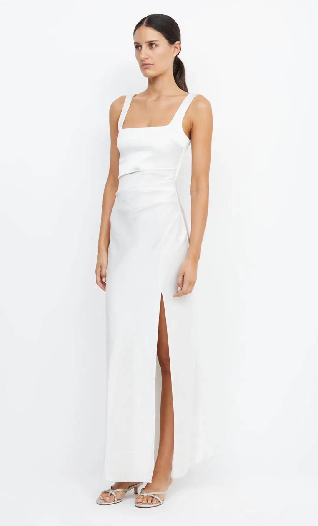 Bec & Bridge The Dreamer Square Neck Dress Ivory Size 10 for rent on The Volte - main image