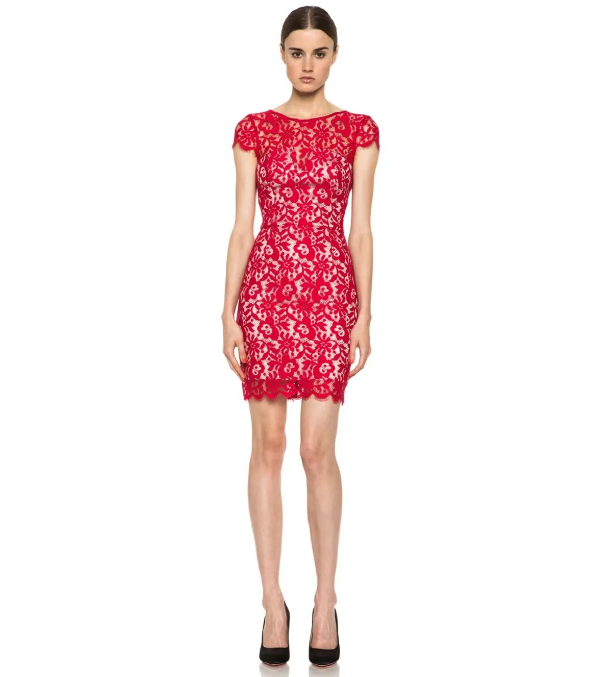 Nicholas Lace Dress Red Size 8 - Image 1