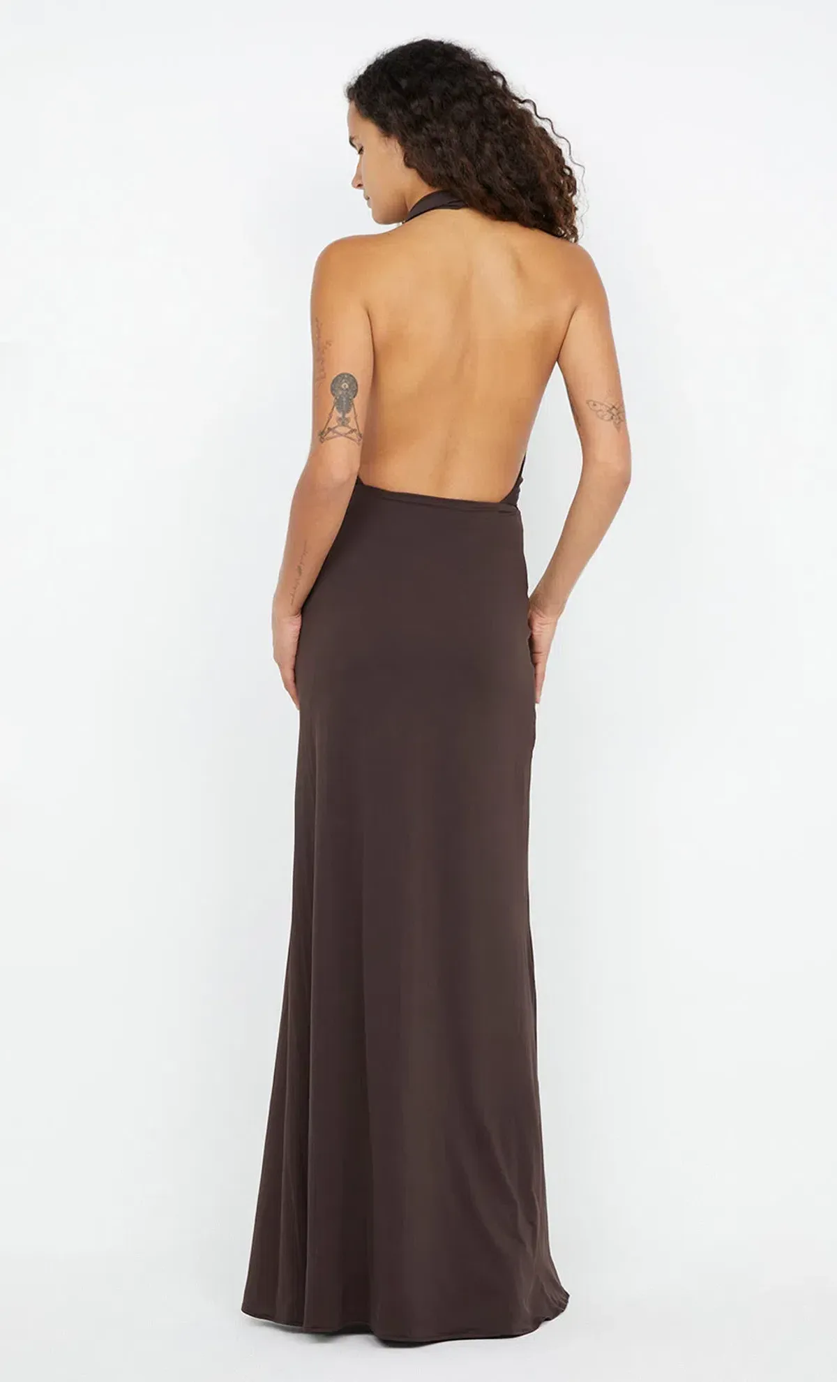 Bec & Bridge Nessie Cowl Neck Maxi Dress Brown Size 6 - Image 5