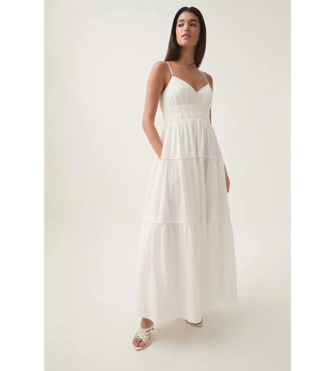 Aje Pendulum Maxi Dress Ivory Size AU 10 for rent on The Volte - main image