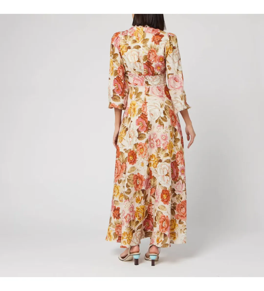 Zimmerman Bonita Linen Dress Lemon Floral Size 2 / AU 12 for rent on The Volte - main image