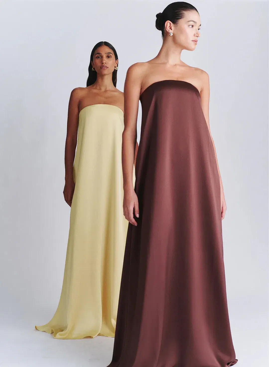 Anna Quan Delfina Gown Chocolate Brown Size 8 AU for rent on The Volte - main image