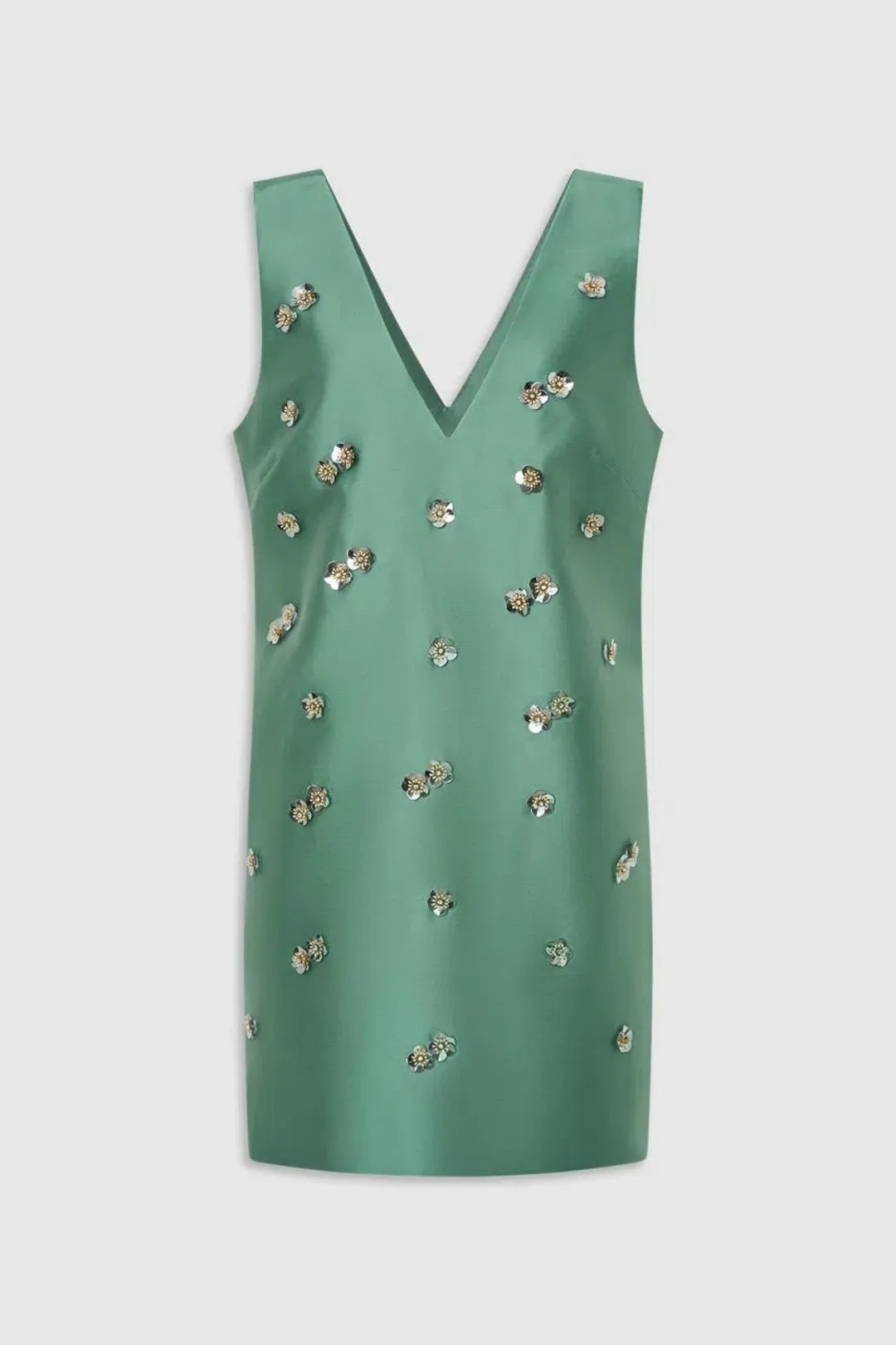 Oroton Embellished Shift Mint Leaf Dress Mini Size AU 12 for rent on The Volte - main image