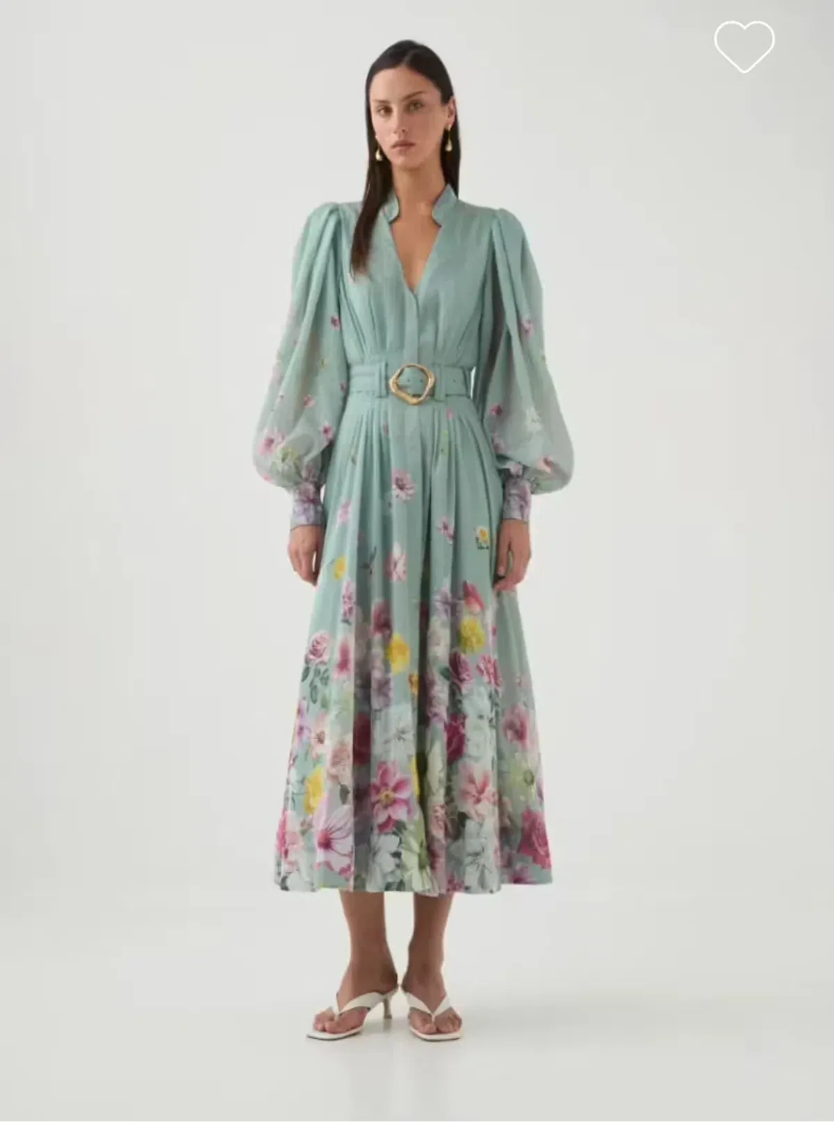 Aje Fleur Shirt Midi Dress Green Size 16 - Image 1