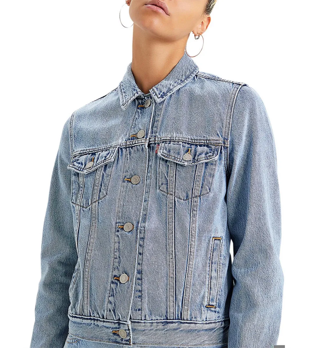 Levi's Original Denim Trucker Jacket Blue Size XS/6 for rent on The Volte - main image