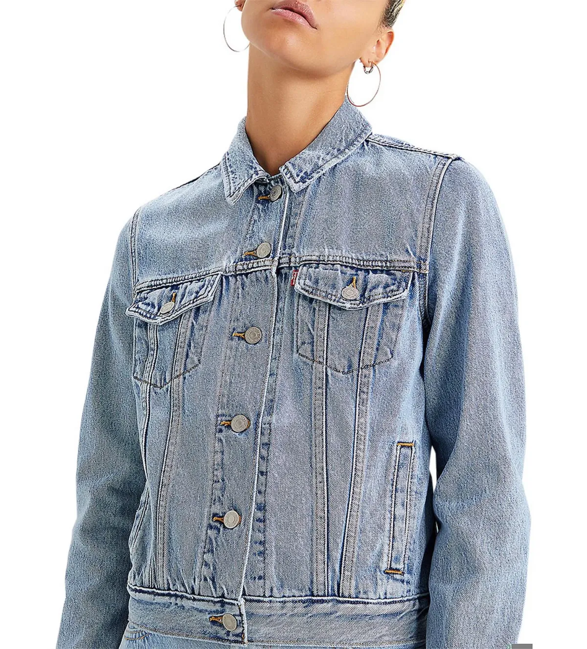 Levi's Original Denim Trucker Jacket Blue Size XS/6 - Image 2