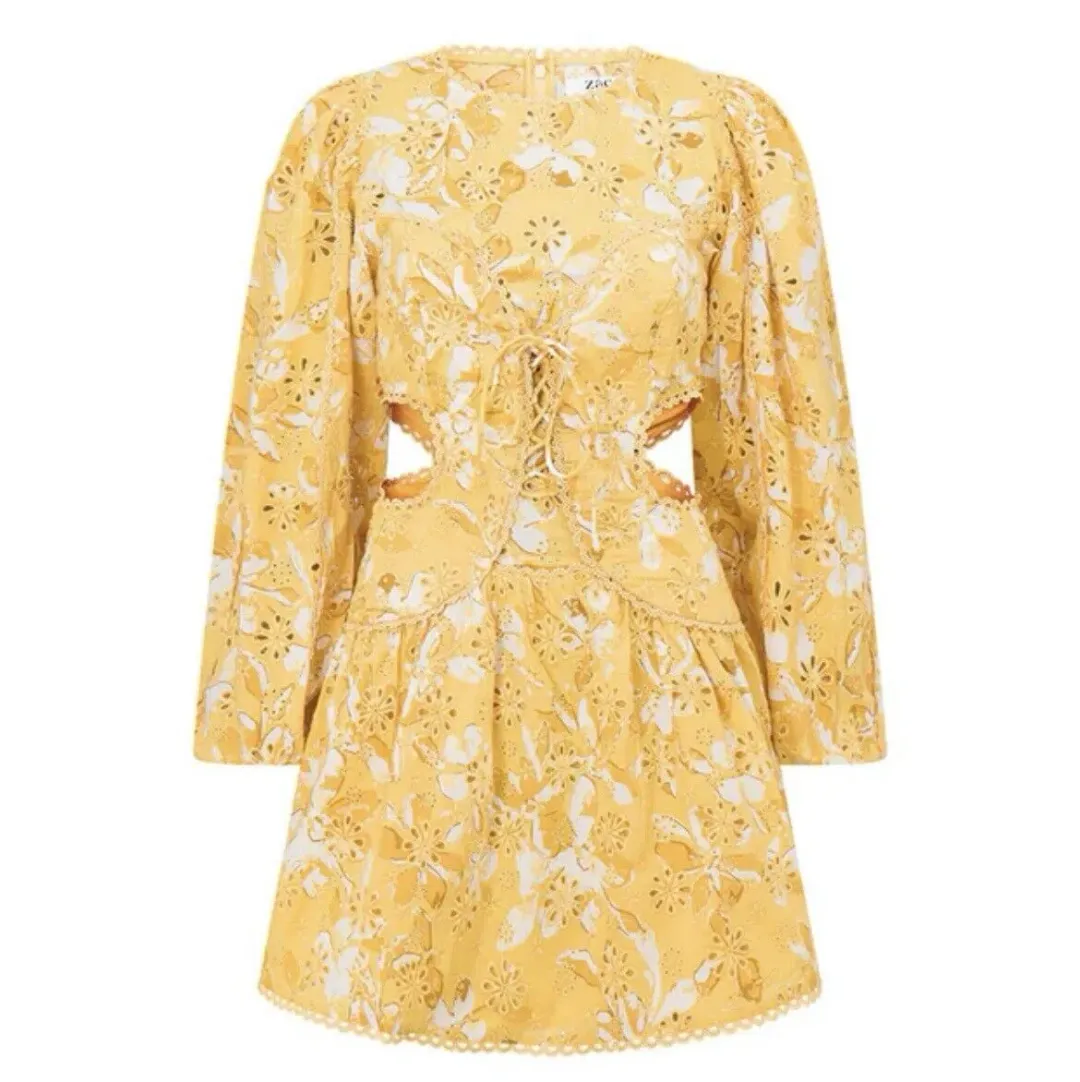 SABO Elysees Dress Yellow and White size XS for rent on The Volte - main image